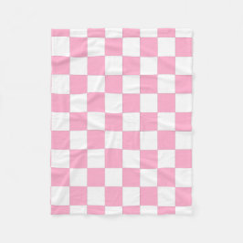 Rosa och vitkontroll fleecefilt