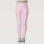 Rosa och vitkontroll Mönster Leggings<br><div class="desc">Rosa och vita Mönster-skinkor</div>