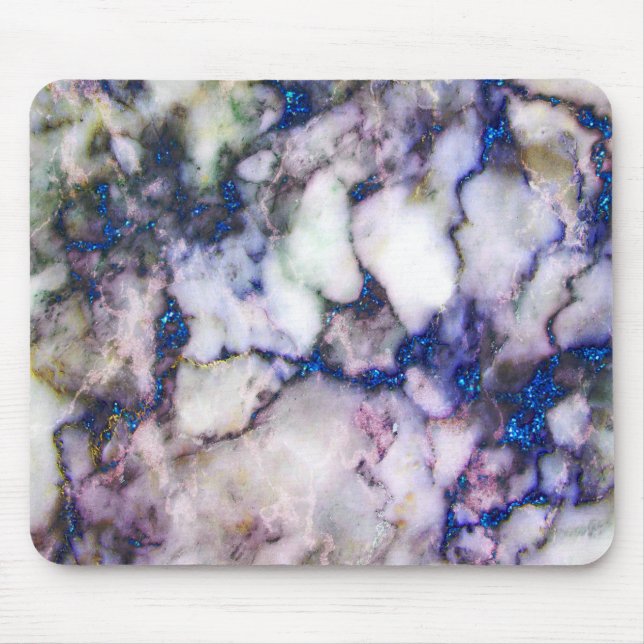 Rosa och vitmarmor musmatta (Framsidan)