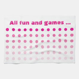 Rosa och vitmönster kökshandduk