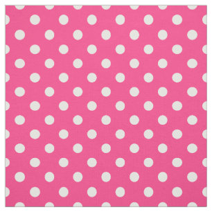 Rosa- och vitpolka dotsmönster tyg