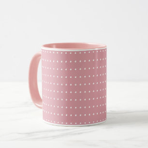 Rosa- och vitpolka dotsmugg mugg