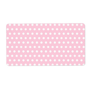 Rosa- och vitpolkaen pricker mönster. Spotty. Fraktsedel