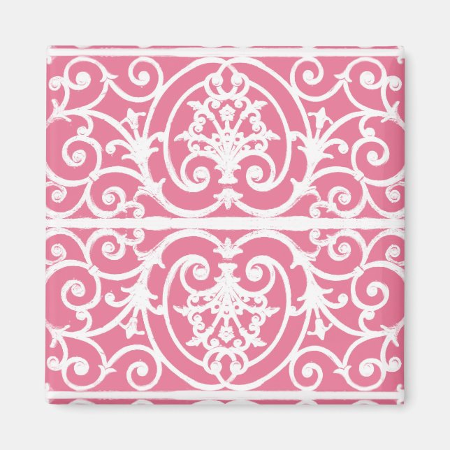 Rosa- och vitrullningsarbeten magnet (Framsidan)