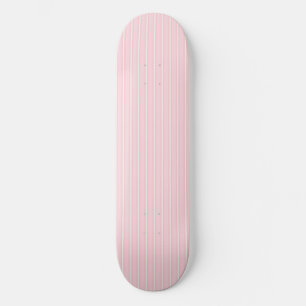 Rosa och vitstrimmig Skateäcke Skateboard Bräda 21,5 Cm