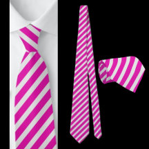 Rosa och vitstripe Abstrakt Mönster Neck Tie