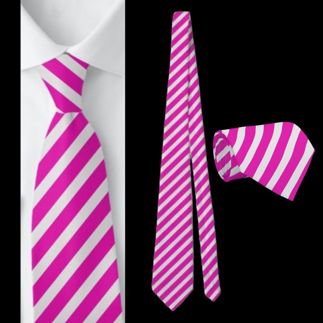 Rosa och vitstripe Abstrakt Mönster Neck Tie Slips (Skapare uppladdad)