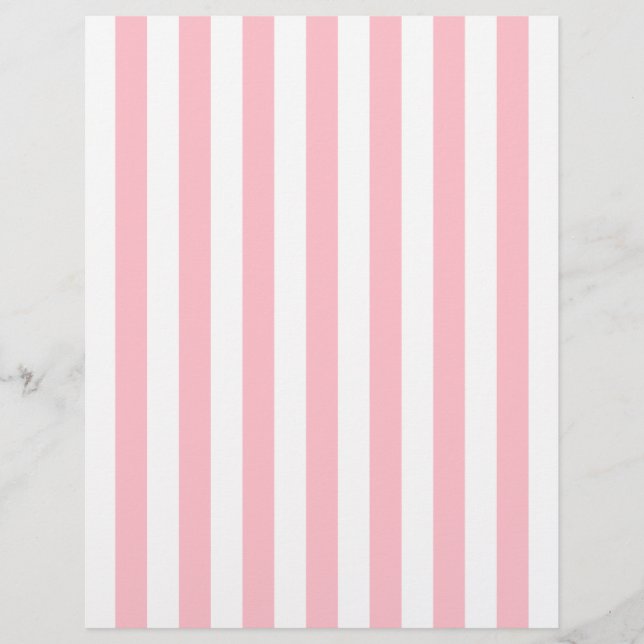 Rosa och vitstripe Letterhead (Framsida)