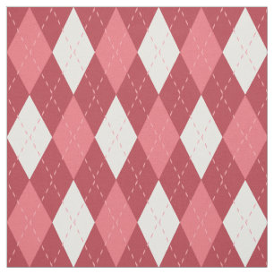 Rosa och vitt argyle Mönster Tyg