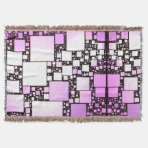 Rosa och vitt fyrkantsdreglande av Throw Blanket