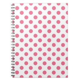 Rosa och vitt polka dots anteckningsbok
