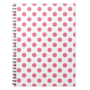 Rosa och vitt polka dots anteckningsbok