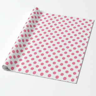 Rosa och vitt polka dots presentpapper