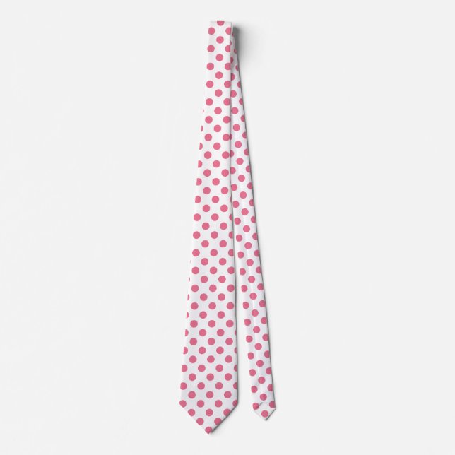 Rosa och vitt polka dots slips (Framsida)