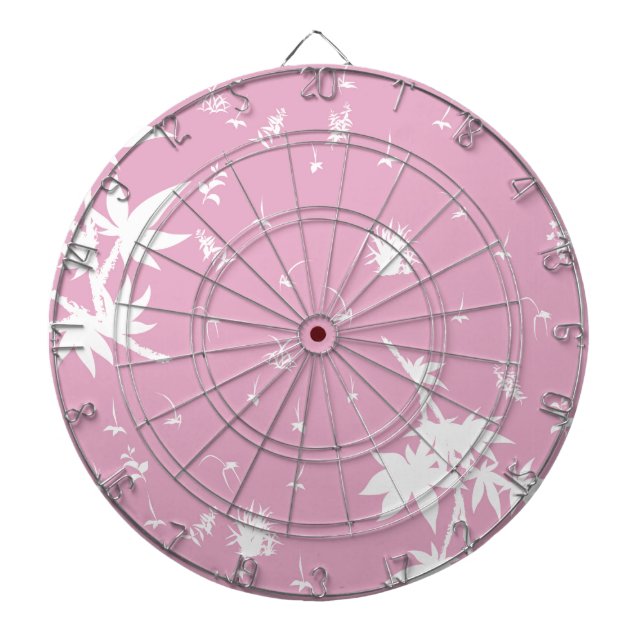 Rosa och vitväxter darttavla (Framsidan)