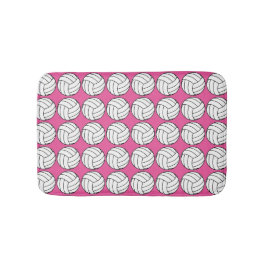 Rosa- och vitvolleybollbadmatta badrumsmatta