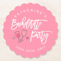 Rosa- och White Bachelorette Party