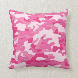Rosa- och White Camo Design Kudde