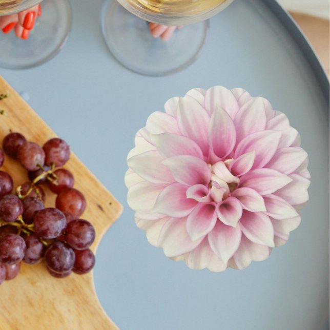 Rosa och White Dahlia Blommigt Underlägg Papper (In Situ Wedding)