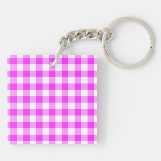 Rosa och White Gingham Mönster (Baksidan)