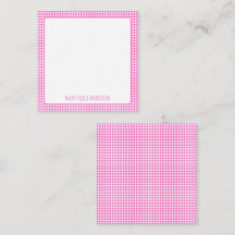 Rosa och White Gingham Play Personlig