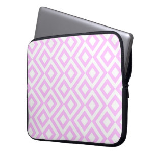 Rosa och White Meander Laptop Fodral