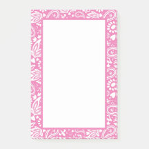 Rosa och White Paisley Patterne Söt