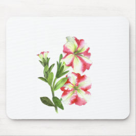 Rosa och White Petunias Blommigt Art Musmatta