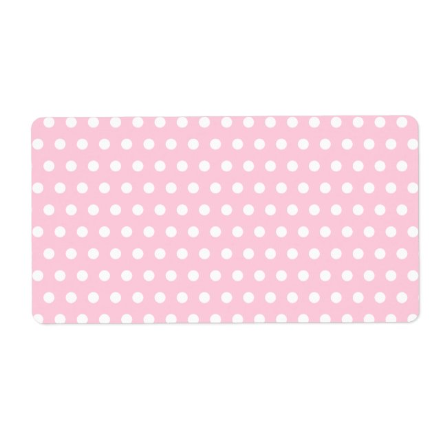 Rosa och White Polka Dot Mönster. Fy. Fraktsedel (Framsidan)