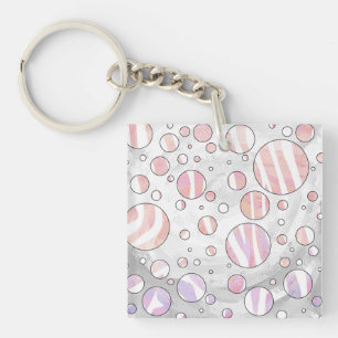 Rosa och White Polka Dot Zebra