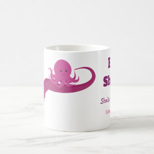 Rosa Octopus   Babyskor Mugg