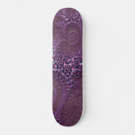Rosa Octopus Fractal Abstrakt Mini Skateboard Bräda 18,5 Cm