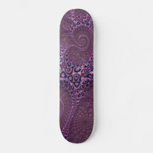 Rosa Octopus Fractal Abstrakt Mini Skateboard Bräda 18,5 Cm