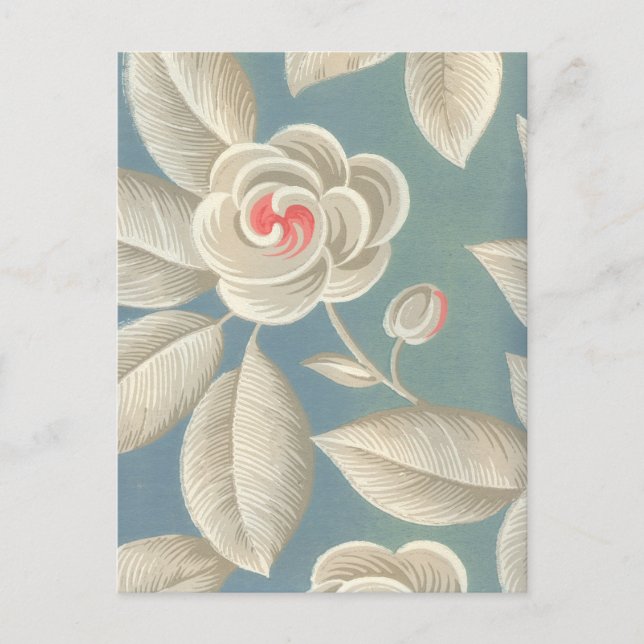 Rosa Öga Ro Vintage Tapet Vykort (Framsida)