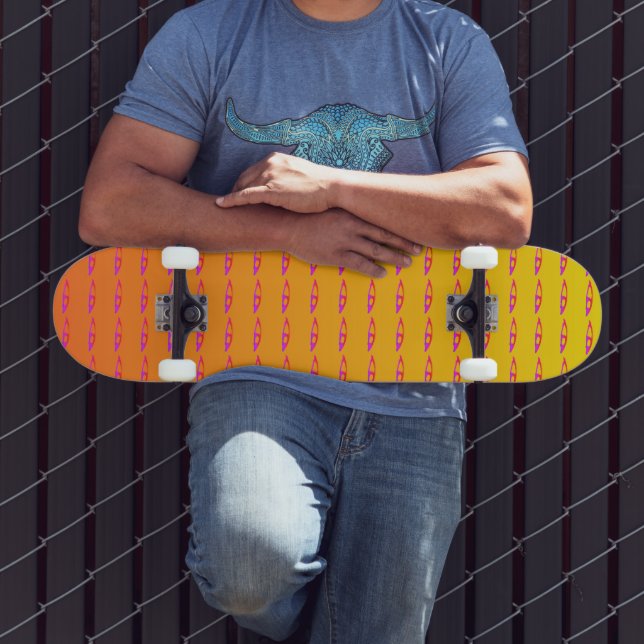 Rosa Öga Solskateboard Mini Skateboard Bräda 18,5 Cm (Utomhus 3)