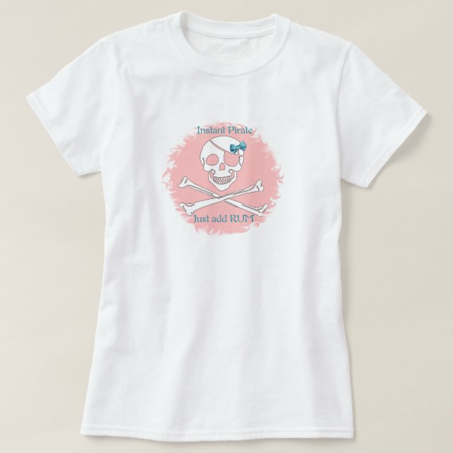 Rosa ögonblickpirat tee (Design framsida)