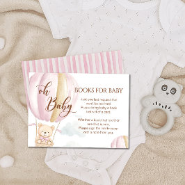 Rosa Oh Baby Bear Varmt Luftballongsböcker för Beb Tilläggskort