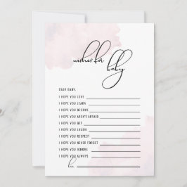 Rosa Oh Baby Shower Önskemål för Baby Inbjudningar