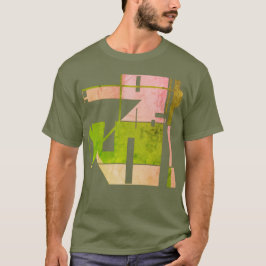 Rosa Oliv grönt Geometric Tribal Art Abstrakt T Shirt