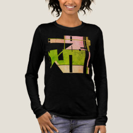Rosa Oliv grönt Geometric Tribal Art Abstrakt T Shirt