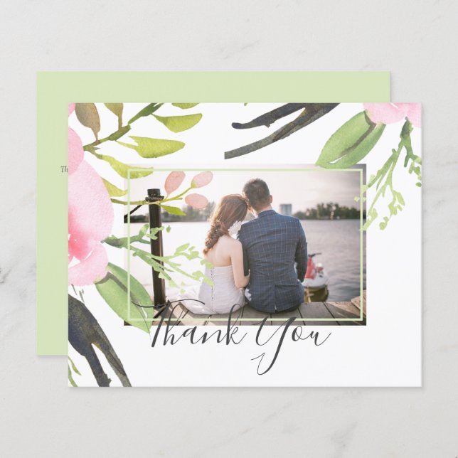  Rosa Olive Photo Tack Bröllop budget (Fram/baksida)