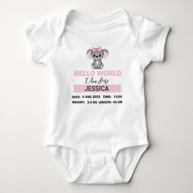 Rosa om baby-börd t shirt (Framsida)