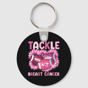 Rosa om bröstcancer i fotboll Ribbon Breast Cancer Nyckelring
