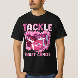 Rosa om bröstcancer i fotboll Ribbon Breast Cancer T Shirt