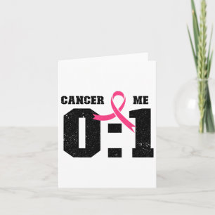 Rosa om bröstcancer Ribbon - me Kort