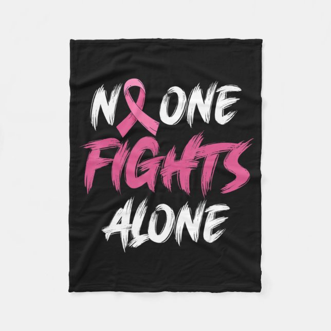 Rosa om bröstcancer Ribbon T- Shirt80 Fleecefilt (Framsidan)