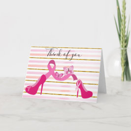 Rosa om bröstcancermedvetande Ribbon tänka om dig Kort