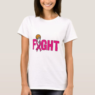 Rosa om bröstcancermedvetenhet Ribbon Bysketbyll T Shirt