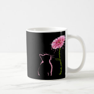 Rosa om bröstcancermedvetenhet Ribbon Daisy Flower Kaffemugg