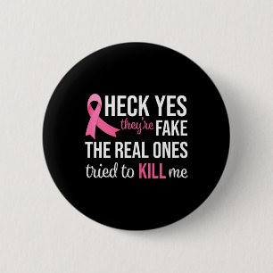 Rosa om bröstcancermedvetenhet Ribbon Mamma Women Knapp